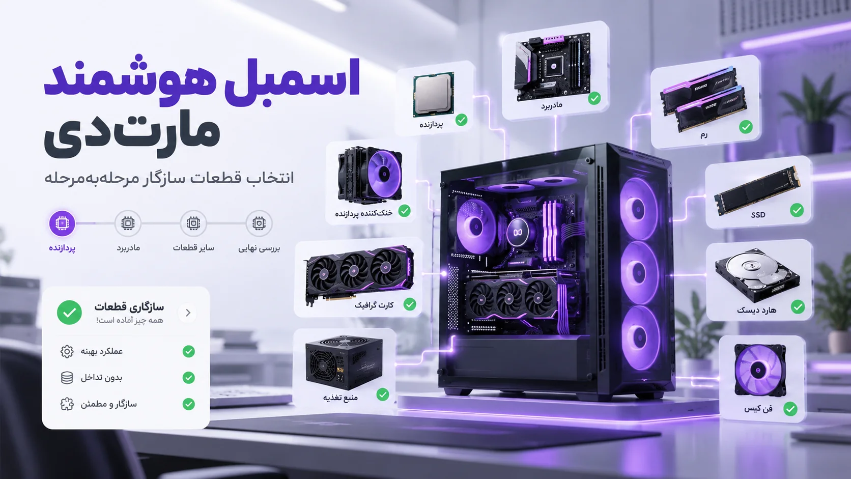 اسمبل هوشمند مارت‌دی چیست؟ انتخاب قطعات سازگار مرحله‌به‌مرحله