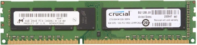 رم کامپیوتر RAM 4G DDR3 1333 CRUCIAL ST