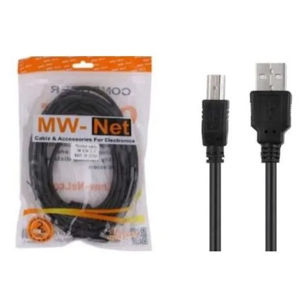 کابل پرینتر USB 2.0 طول 3 متر MW-NET