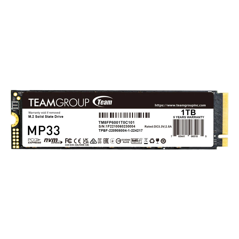 حافظه SSD تیم گروپ TeamGroup MP33 1TB M.2 NVMe PCIe 3.0